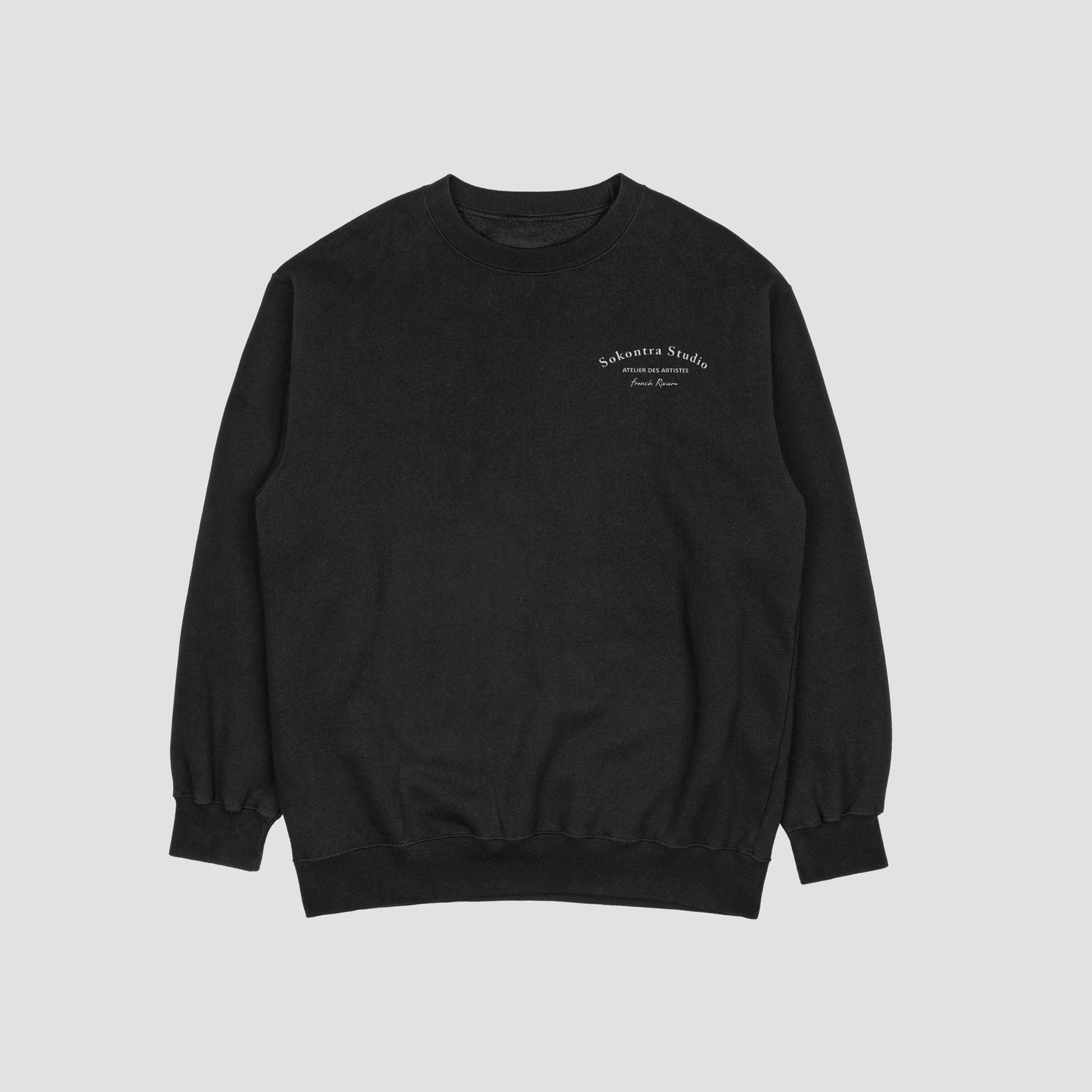 Sweatshirt Noir - Atelier des artistes by Sokontra Studio